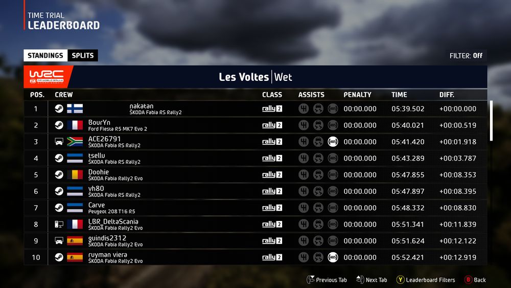 record on WRC EA