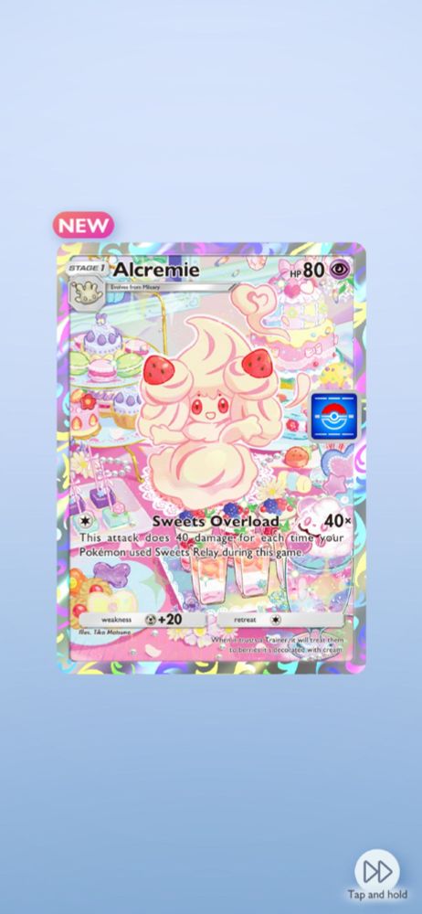 the full art Alcremie in the current Pokemon TCG Pocket event that took me 50 YEARS AND 30 PACKS TO GET

I NEVER WANNA SEE A DRAGONAIR AGAIN