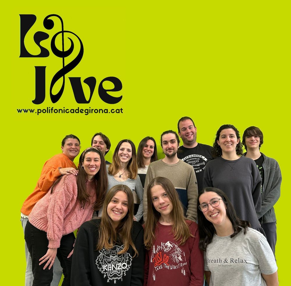 Foto de grup de La Jove, coral juvenil de la Polifònica de Girona