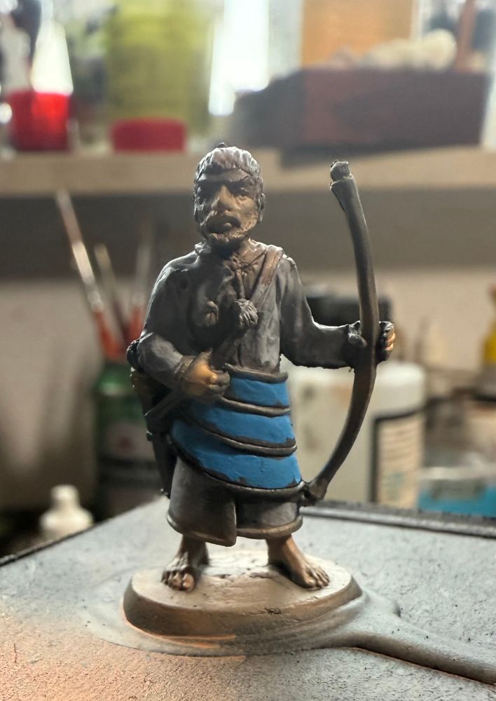 A Syrian archer from Hinchcliff miniatures. Nearly done..
