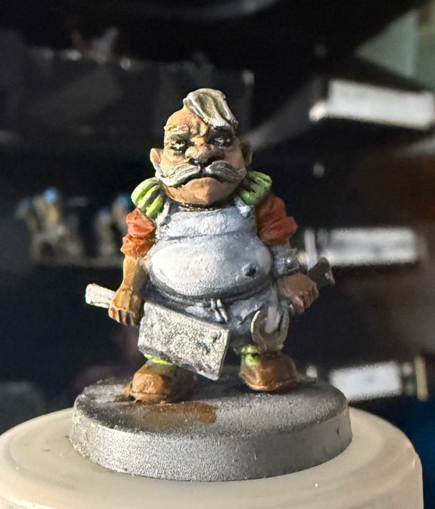 A 25mm Dunkeldorf mini from Denmark. A dwarf butcher!