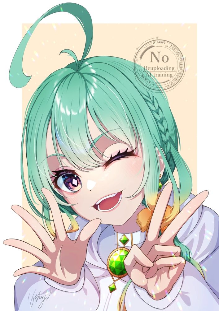 VTuberの常葉（ときわ）ひよりさんの7周年を祝うイラスト