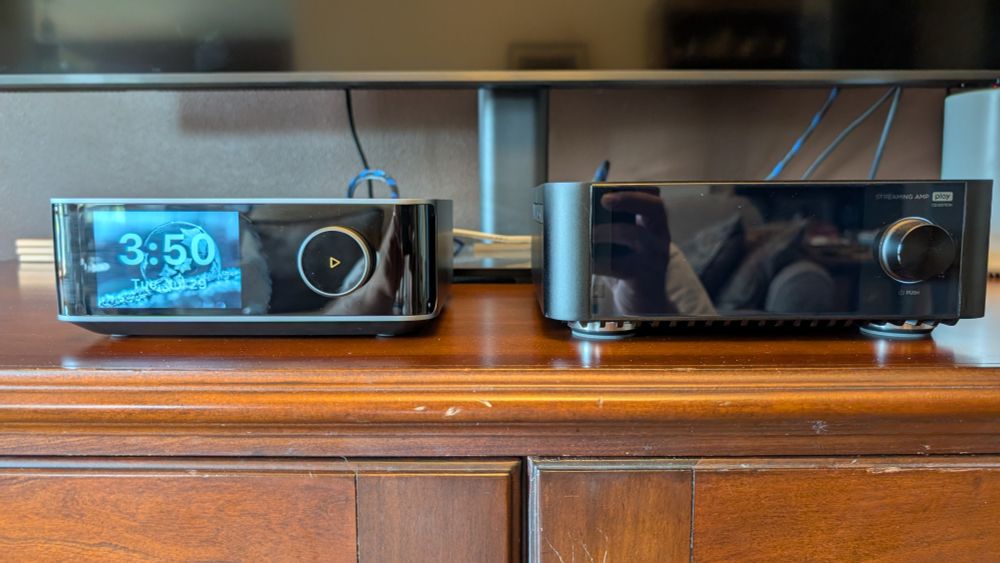 The Wiim Amp Ultra and the Eversolo Play CD Edition.