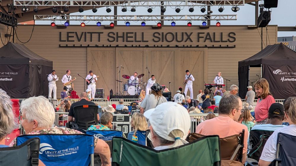 US Navy Band playing on stage 