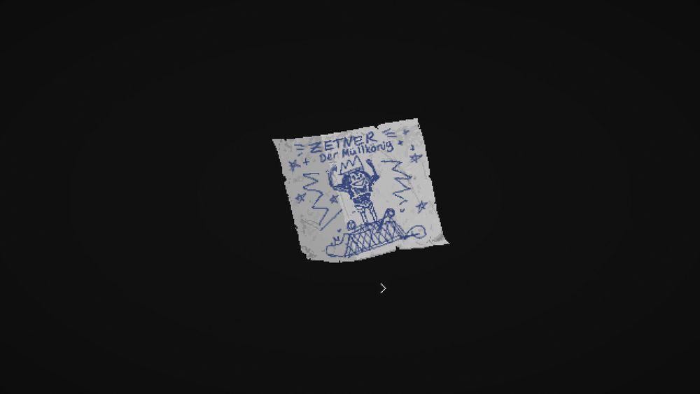 Pixel art of a Signalis style item on a dramatic black background. It's a shitty doodle of a Star on top of a shopping cart