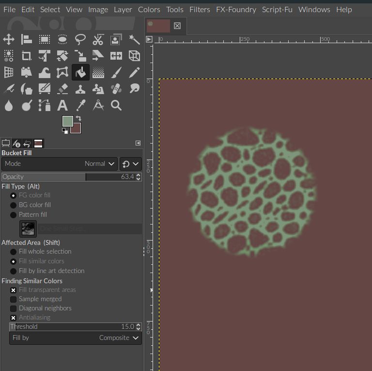 gimp program with organic design