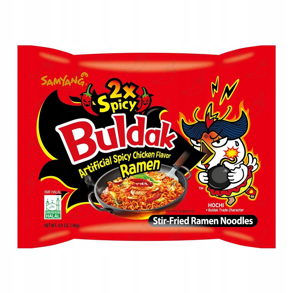 buldak artificial spicy chicken flavor ramen 2x spicy