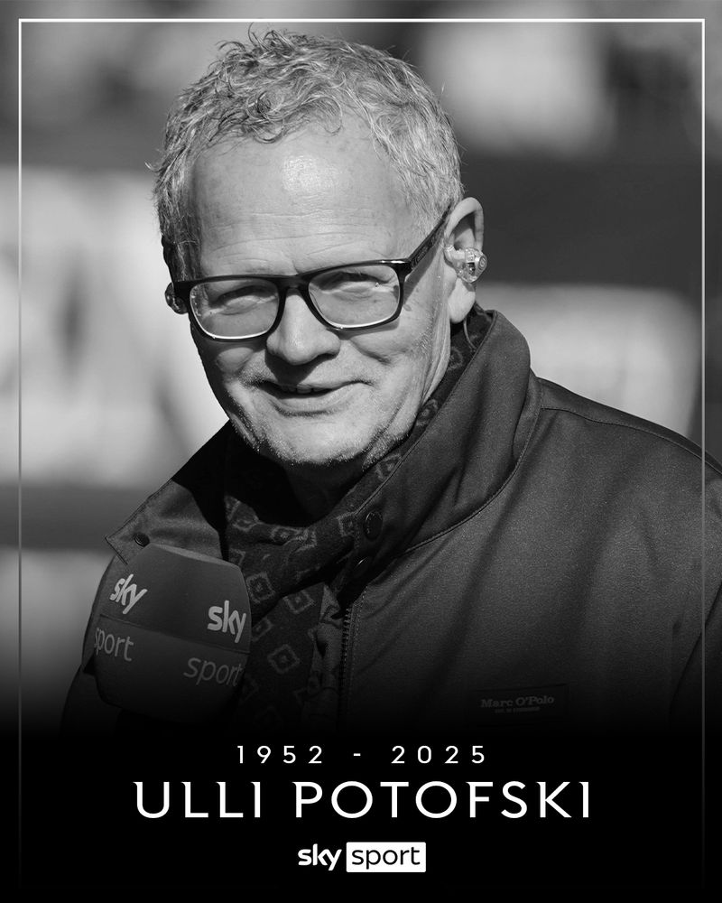 Text in den folgenden Abbildungen:

Sky trauert um Ulli Potofski. 

Mit großer Bestürzung haben wir vom Tod unseres langjährigen Kollegen Ulli Potofski erfahren, der am Sonntag im Alter von 73 Jahren nach kurzer, schwerer Krankheit verstorben ist.
 
Ulli Potofski war seit 2006 ein geschätztes Mitglied der Sky Familie (zuvor bei Premiere) und prägte über viele Jahre hinweg als Moderator, Kommentator und Reporter die Sportberichterstattung in Deutschland maßgeblich mit. Bei Sky moderierte er unter anderem Formate wie „Mein Stadion“ und „London Calling“ und war regelmäßig als Reporter in der Bundesliga und 2. Bundesliga im Einsatz.

Bereits 1988 setzte er bei RTL neue Maßstäbe, als er die Sendung „Anpfiff“ entwickelte und moderierte – ein innovatives Format, das die Berichterstattung über die Fußball-Bundesliga neu definierte und einen bedeutenden Beitrag zur Popularisierung des deutschen Fußballs im Fernsehen leistete. Damit gilt er zurecht als einer der Pioniere der Bundesliga-Berichterstattung.
 
Wir verlieren mit Ulli Potofski nicht nur einen außergewöhnlichen Journalisten, sondern auch einen Kollegen, der mit Kreativität, Humor und großem persönlichem Engagement die Sportberichterstattung über Jahrzehnte hinweg bereichert hat.

Unser tiefes Mitgefühl gilt seiner Familie, seinen Freunden und allen, die ihm nahestanden.
 
In stillem Gedenken –
Sky Deutschland
