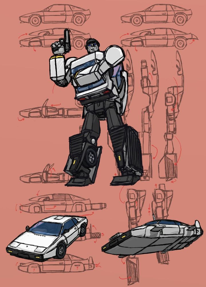 Undermine, a concept using the James Bond Lotus Esprit from The Spy Who Loves Me, which also changes into a submarine.