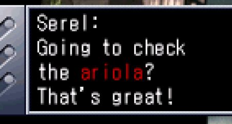 "Going to check the ariola? That's great!"