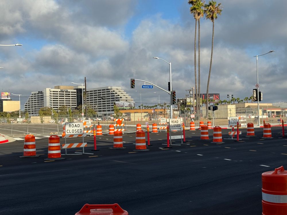 At the intersection of Aviation Boulevard and 98th St. 98th is closed