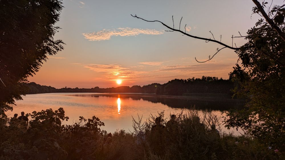 Sonnenuntergang über dem Eichbaumsee 