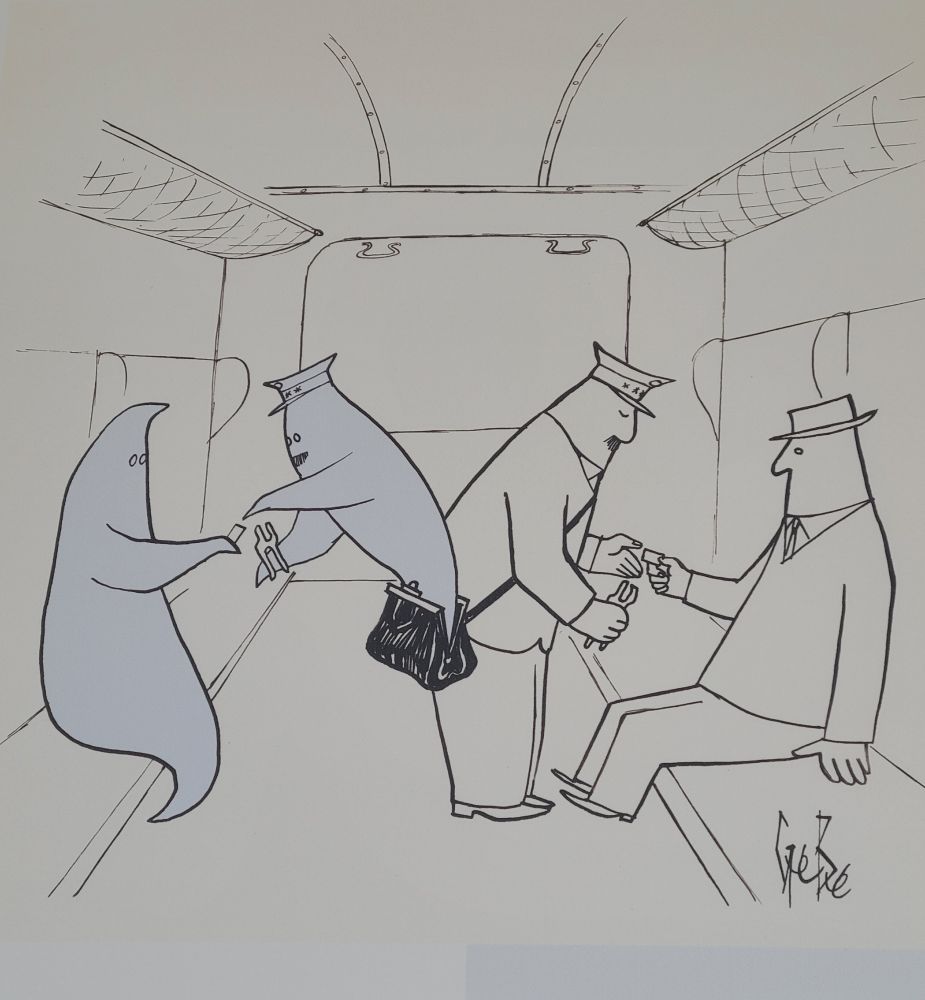Ticket takers on the train.