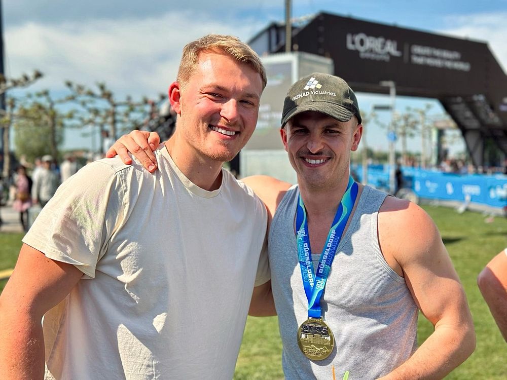 Brother and my smiling after the finish