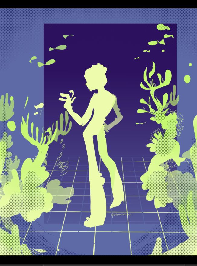 an alternative version, in this version the background is indigo while with foreground is yellows/greens