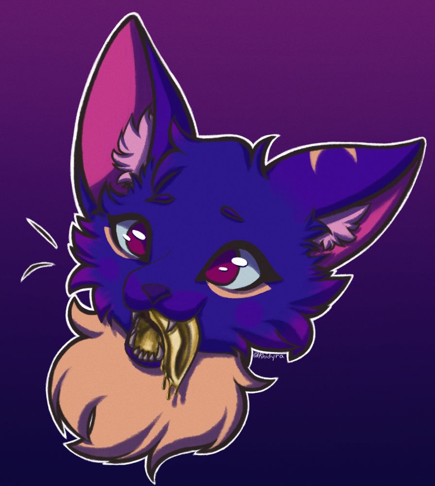 Commission for my friend of their wolf sona with their tongue out