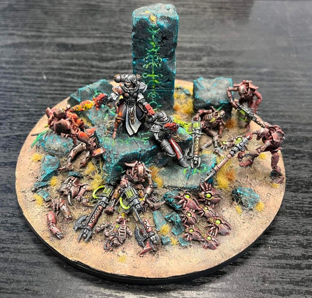 Sisters of Battle last stand against necrons diorama.