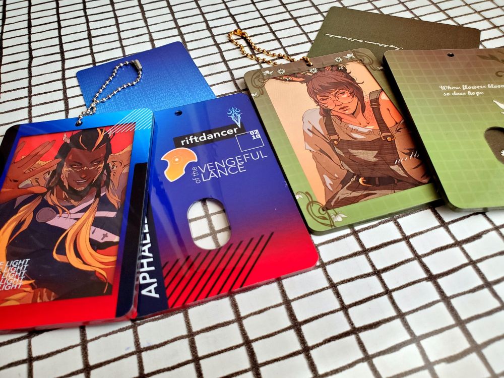 Photo of custom oc photocards and card holder charms