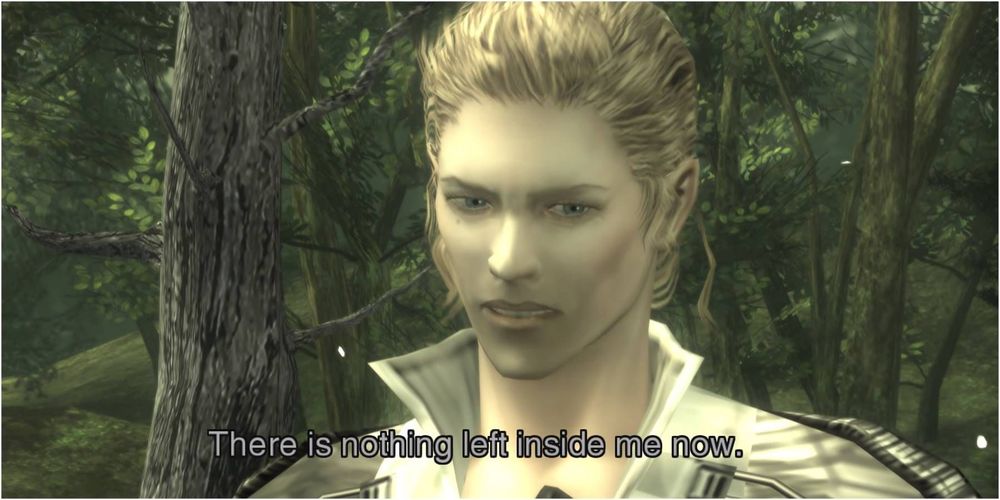 The Boss from Metal Gear Solid 3 saying "there is nothing left inside me now" 