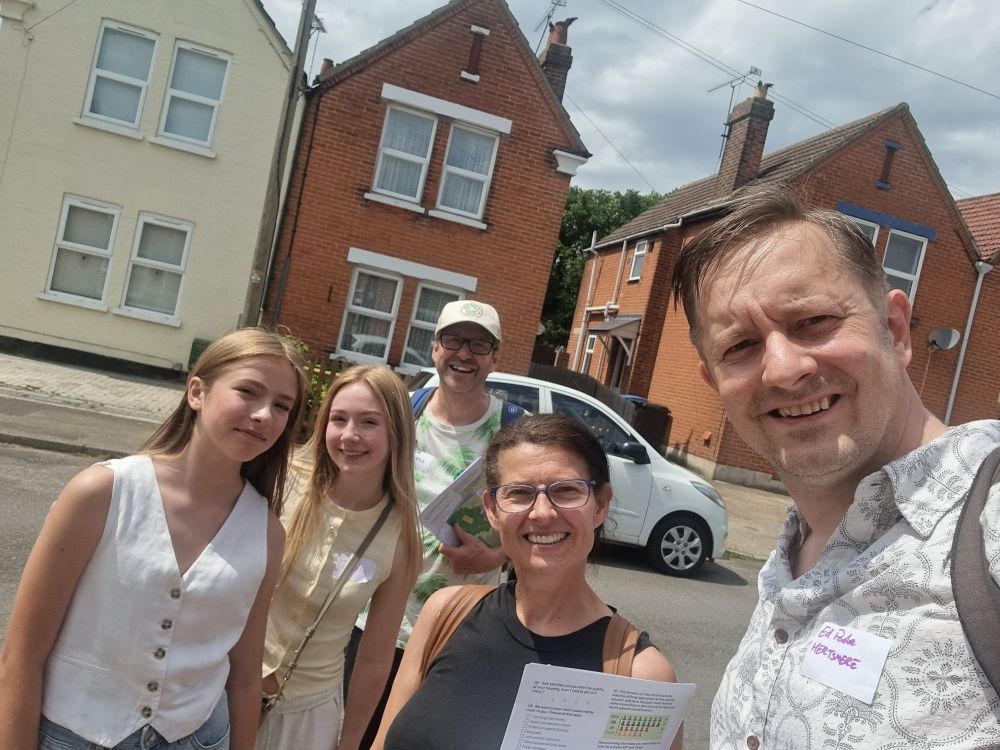 Green party leafleters