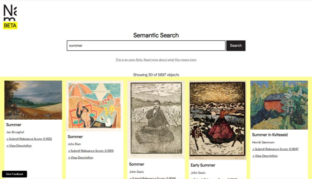 Semantic Collection Search (BETA) – Nasjonalmuseet