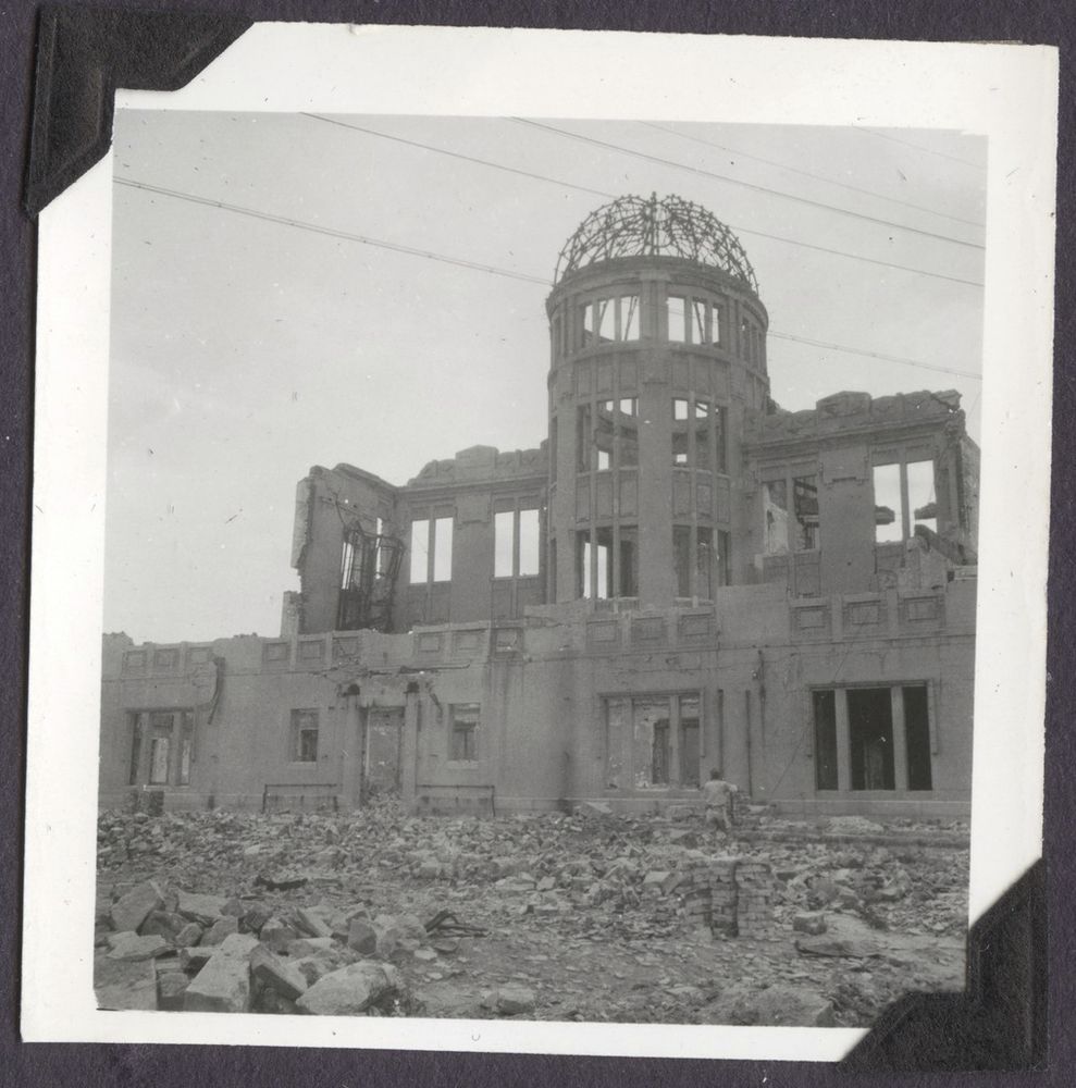 The Genbaku Dome in Hiroshima, 1947.