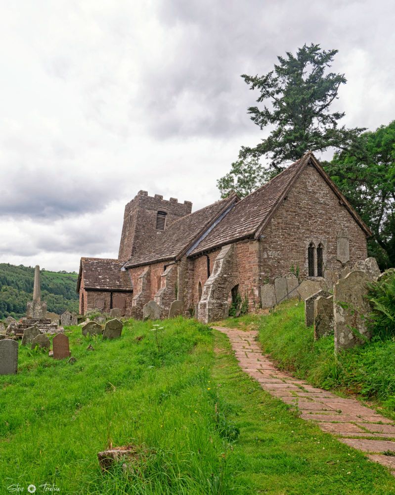 St Martin's church at Cwmyoy, Monmouthshire.