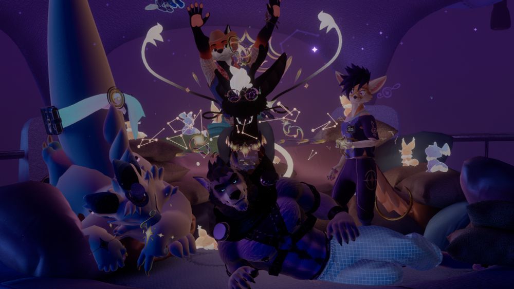 Arcadia, me, Yao, Icefang, and Niko hanging out with the bichis