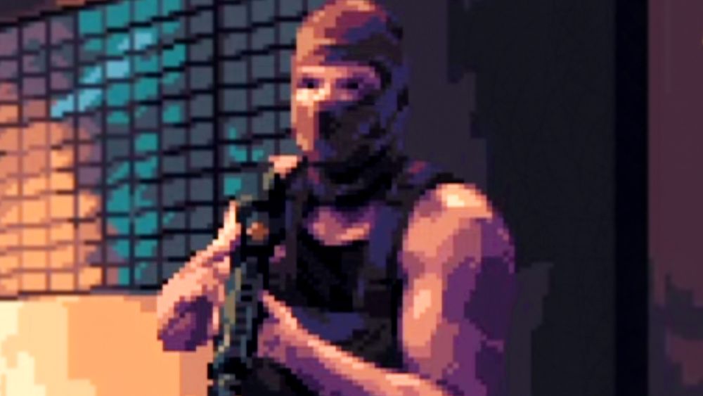 Intravenous 2 - A soldier in a balaclava.