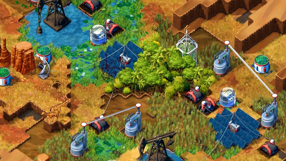 Terra Nil - Plants grow in an arid region.
