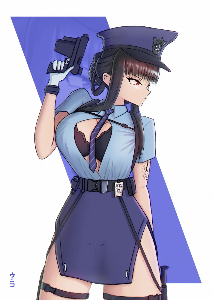 D: Killer Wife in her Secret Police NIKKE x RE collab outfit