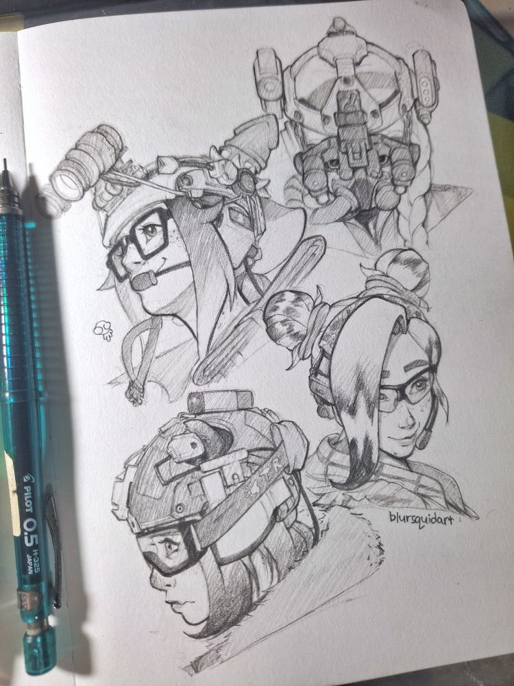 from top to bottom of my OCs name: Krasomila, Blurie, Coraline & Mayang