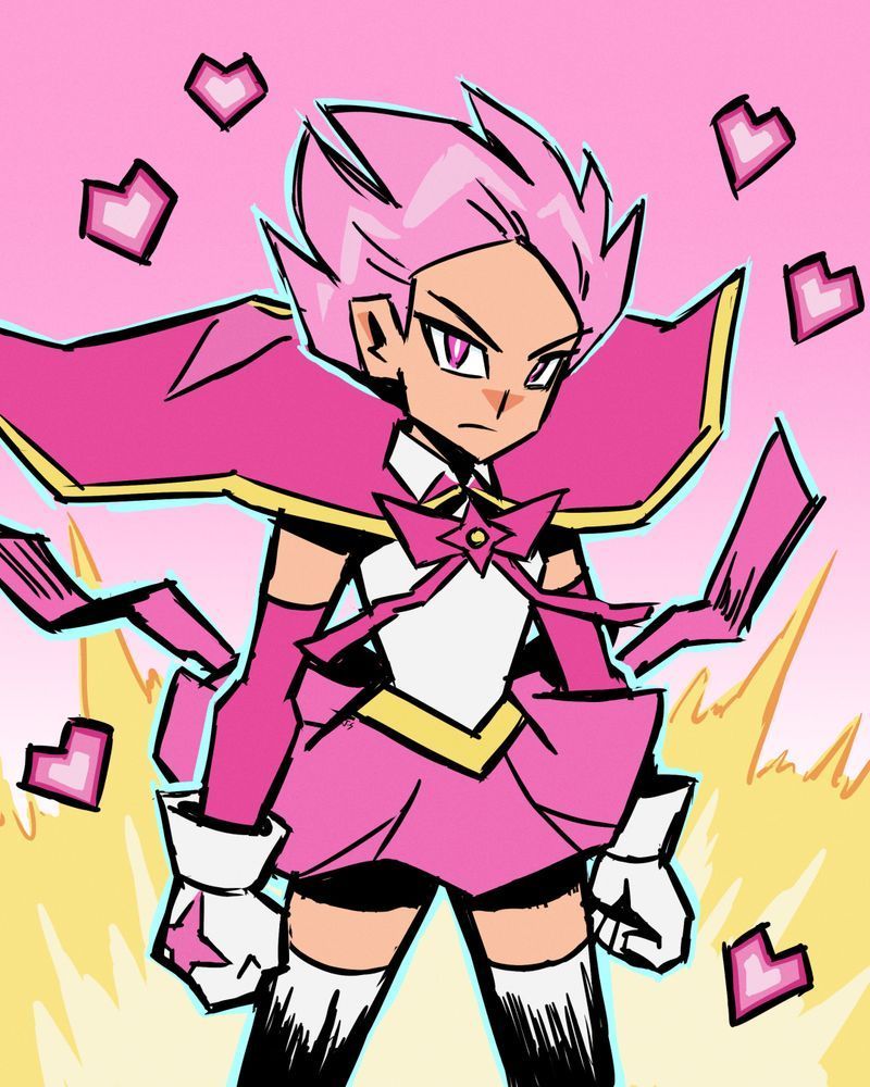 Magical Pink in her powered up Magical Girl form. She's determined to fight for what's right!
