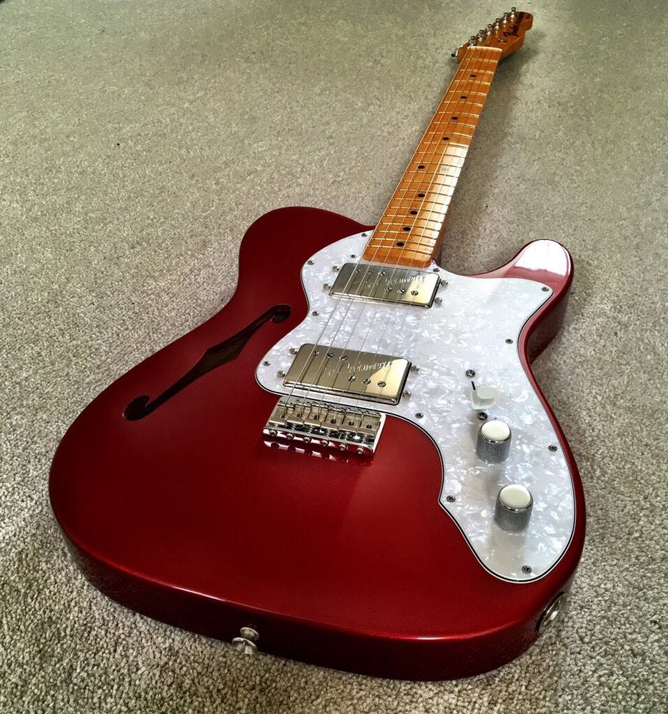 Fender American Vintage (Series 1) 1972 Thinline Telecaster in Candy Apple Red. 