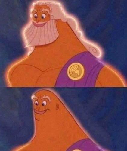bald zeus from disney's hercules