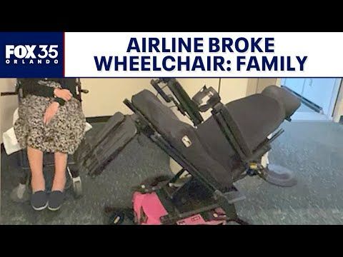 Family says airline damaged wheelchair, left disabled passenger stranded at Orlando airport