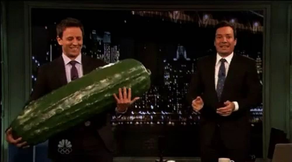 Cucumber Jimmy Fallon GIF