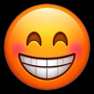 A hugely grinning happy face emoji 