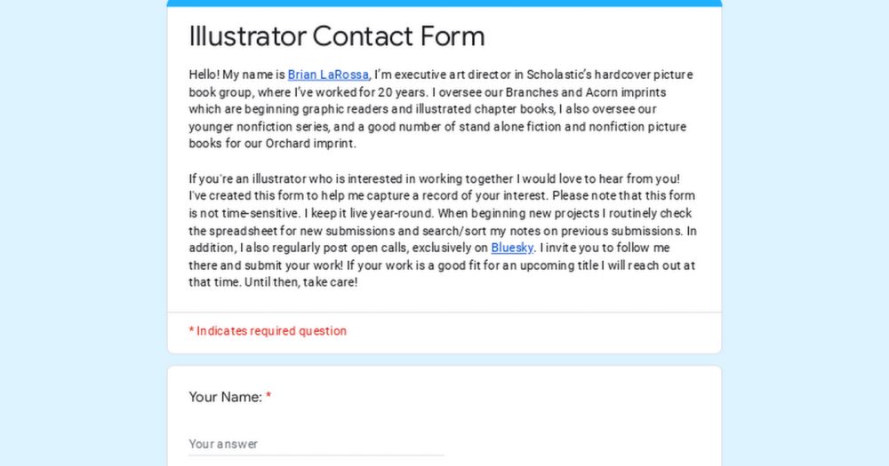 Illustrator Contact Form