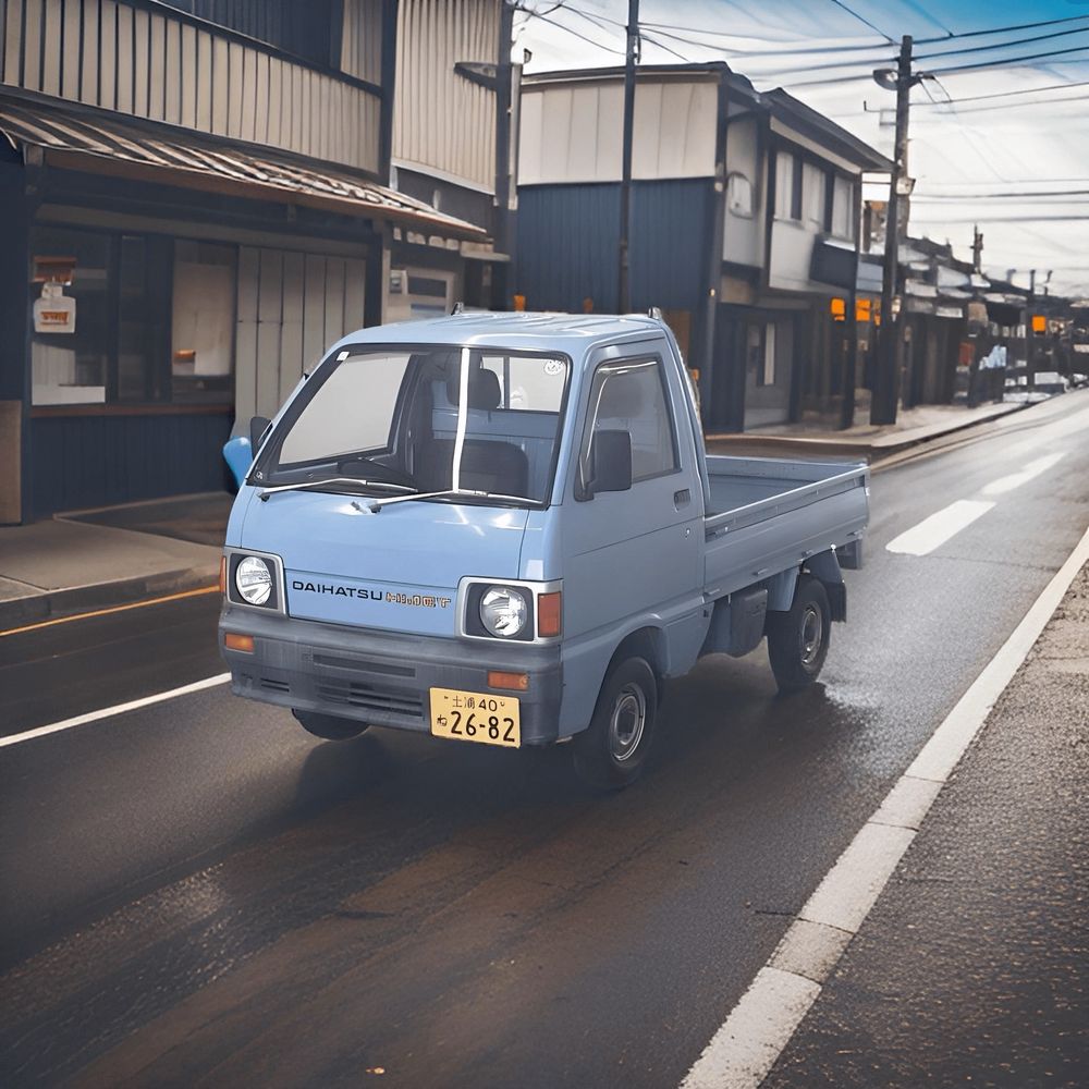 A tiny kei truck