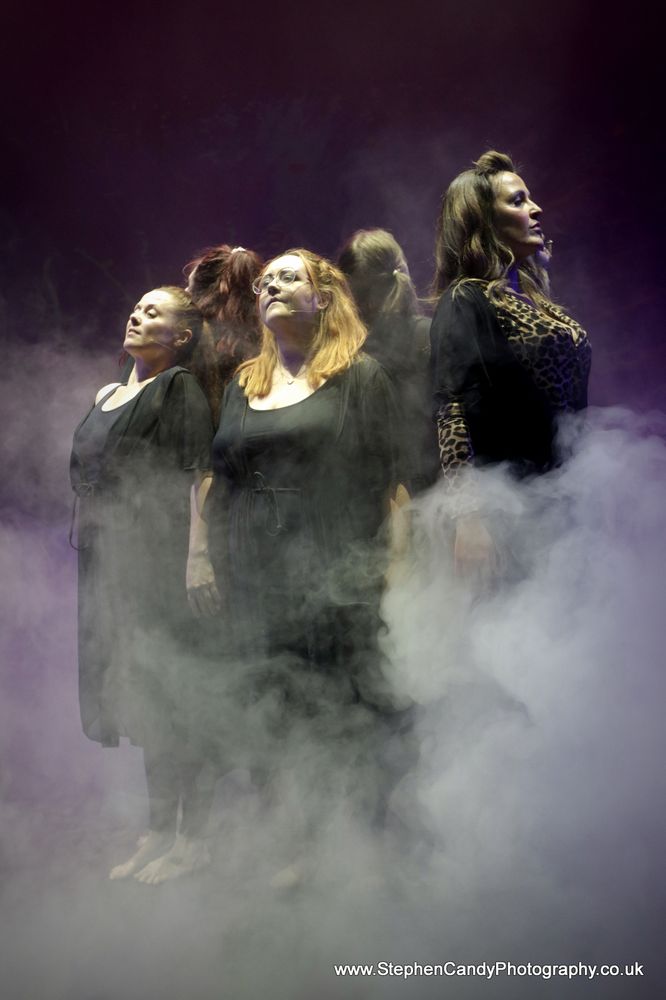 "Botox & Custard Creams" by Ariel Company Theatre onstage at the New Bury Theatre in Hurstpierpoint.