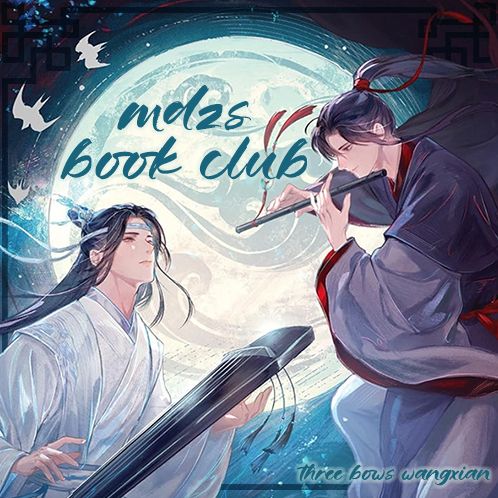 Advertising graphic. Seven Seas hardcover cover art with "MDZS Book Club Countdown," "13 Days," and "Three Bows WangXian" imposed upon it.