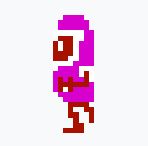 A sprite of Eggplant Man as he appears in Wrecking Crew on NES.
