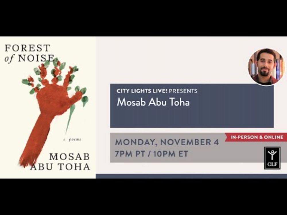 CITY LIGHTS LIVE! Mosab Abu Toha reading from "Forest of Noise"