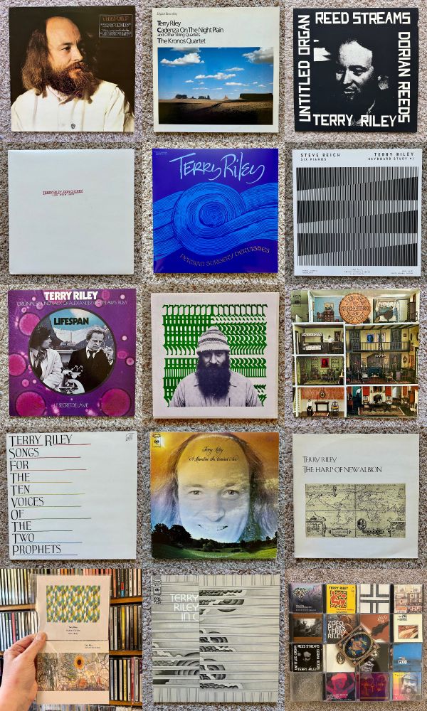 grid of TR vinyl and CDs