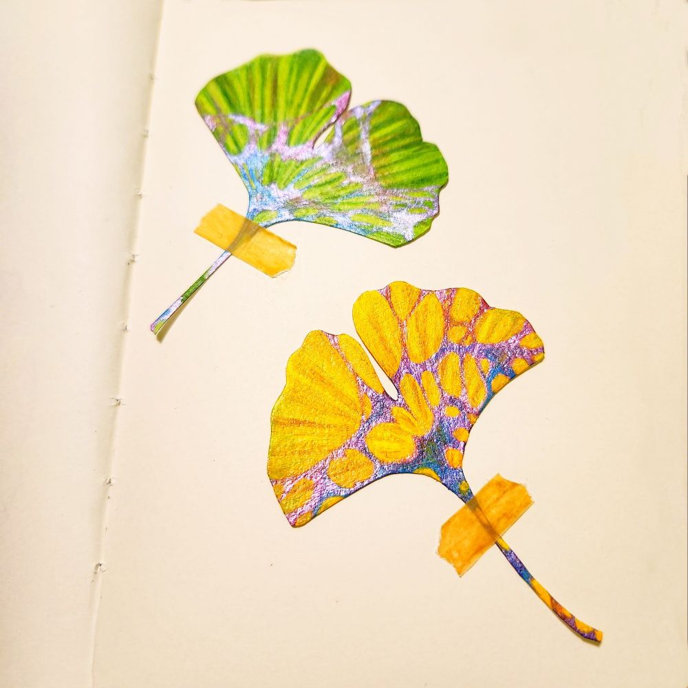 My watercolor & acrylic creation of ginko leaves from the show Arcane.