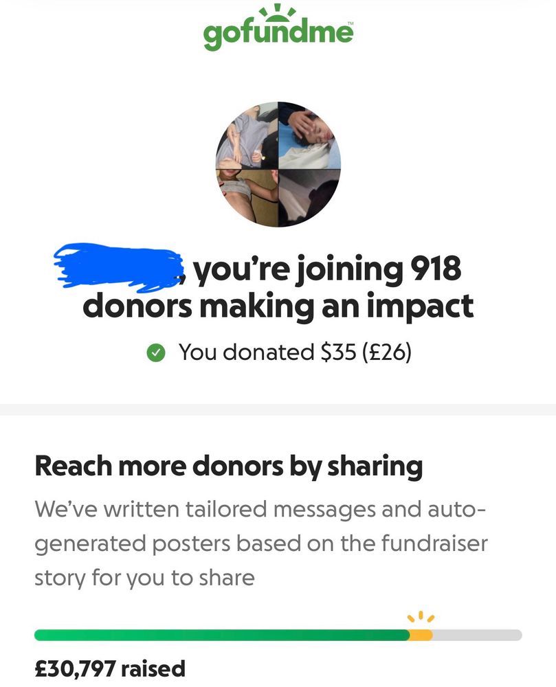 “you donated $35”