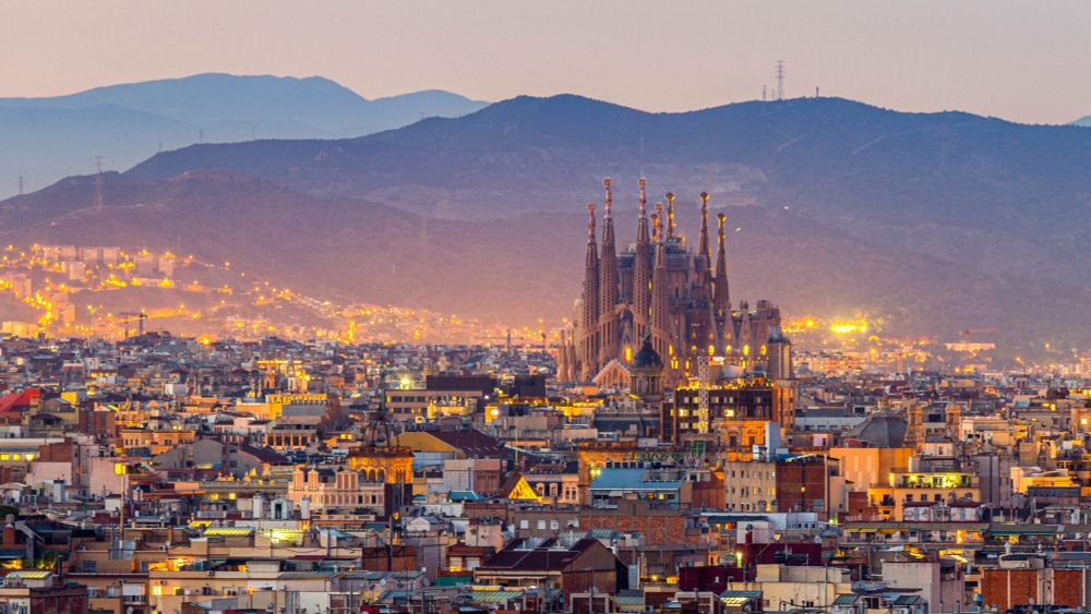 Barcelona city skyline 