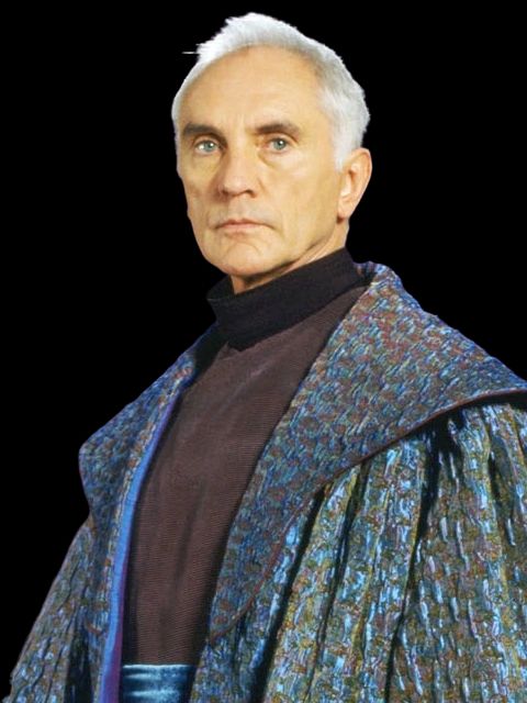 The late Terence Stamp as Chancellor Valorum in Star Wars, the prequel trilogy.