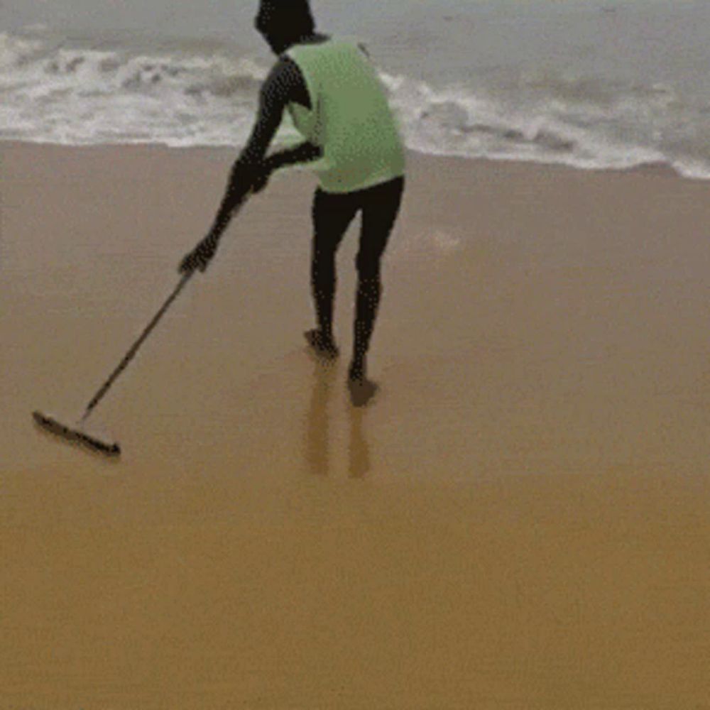 Sweeping The Ocean Overwhelmed GIF